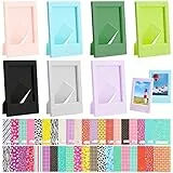 7Pcs Mini Cornice Foto Compatibili con Fujifilm Instax, fujifilm Instax Pellicola Cornici Fotografiche con 40 Adesivi per Cornici per Foto per Fujifilm Instax Fotocamera Istantanea
