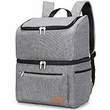 Lifewit Borsa Termica Zaino Termico Porta Pranzo Borsa Frigo Isoterma per Alimenti Mantenere Caldo o Freddo per PIC-nic/all'Aperto/Barbecue/Campeggio/Eventi Sportivi/Viaggio (18L Grigio)