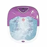 HoMedics Deep Soak Foot Spa, Pediluvio Massaggiatore per Piedi con Idromassaggio, Heating Control con Schermo LED, Distributore Sali da Bagno, Pietra Pomice e Rulli Massaggianti, Taglia Max: 47