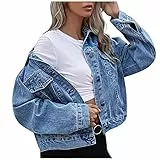 Per le donne autunno Top morbido manica lunga giacca Tie-Dye Drop Tee ragazze capispalla giacche e cappotti donna felpa leggera, Blu, 40