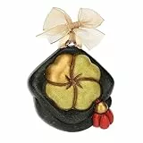 THUN, Miniformella con Cappello di Laurea in Ceramica Decorata a Mano, Ceramica con Nastro, 7.8x2.6x6 cm h