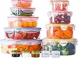 14 Pezzi Contenitori Ermetici per Alimenti, Contenitori Plastica con Coperchio per Alimenti Senza BPA, Organizzazione Della Dispensa e Della Cucina-Congelatore, Microonde e Lavastoviglie