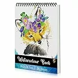 Coolzon Carta A4 Album da Disegno Professionale, Senza Acidi Blocco Fogli Sketchbook per Acquerello per Bambini Degli Artisti Quaderno con 30 Fogli