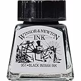 Winsor & Newton Inchiostro Colorato da Disegno 14 ml - Inchiostro Nero Indiano