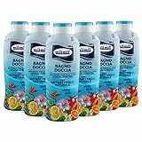 Milmil Bagno Doccia Aloha Aloha, Fragranza Intensa con Antibatterico Naturale, Dermatologicamente Testato PH Fisiologico - 6 x 1000 ML