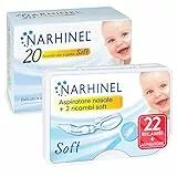 Pacchetto di Narhinel Aspiratore Nasale Soft + 20 Ricambi usa e getta per Aspiratore Nasale