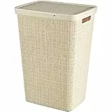 Curver NATURAL STYLE laundry basket 58L Cream