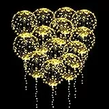 ASANMU 15 Pezzi Palloncini Luminosi Bobo, 20 Pollici Palloncini LED Trasparenti con Luci della Stringa Palloncini LED BOBO Palloncini Luminosi Riutilizzabile per Matrimoni/Compleanni Decorazione