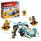 LEGO 71791 NINJAGO Auto da Corsa Spinjitzu Dragon Power di Zane, Macchina Giocattolo e 4 Minifigure per Bambini e Bambine dai 7 Anni in su, Veicolo con Funzione di Rotazione