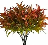 GGISUI 4 Pz Piante Artificiali Arbusti in Plastica Composizioni Cespugli Finti da Piante Finte Primavera per Decorazioni Balcone Giardino Vaso Casa Cucina Ufficio Decori