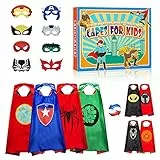 Gralal Giocattoli Bambino 3-10 Anni, Mantello Nero Costume Maschera Halloween Gioielli Regali Giochi Spiderman