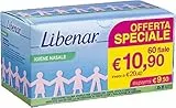 Libenar Soluzione Isotonica, Soluzione Fisiologica Salina per Detersione di Naso, Occhi, Orecchie e per l'Inalazione in Aerosol, Adatto a Neonati e Bambini, Flaconcini Monouso da 5 ml - 60 Flaconcini
