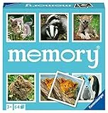 Ravensburger Memory Animal Babies, Puppies, Family Memory Game, età consigliata 3+, 64 carte, 20879 1, multicolore