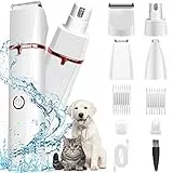 NWOUIIAY Tosatrice per Cani Toelettatura per Cani Tagliacapelli per Animali Domestici Ricarica Rapida USB Taglia Capelli Intorno a Zampe, Occhi, Orecchie, Viso