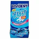 Vivident Fresh Blast, Chewing Gum Ripieno, Senza Zucchero, Gusto Menta, Senza Glutine, Confezione da 200 Gomme da Masticare