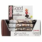 Fruittella Good For You Barrette Cioccolato Fondente, Con Semi Di Chia, Con Frutta Secca E Disidratata, Sale di Sicilia, Snack Sano Senza Glutine E Ricco Di Fibre, Box da 16 barrette