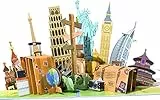 Lecone Biglietto popup 3D, per gli amanti dei viaggi, voucher biglietti di vacanza, su strada, per pensionato