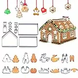 ASANMU Formine per Biscotti, 18 Pezzi Forme per Biscotti 3D, Formine Biscotti Natalizie, Biscotti Natalizi Stampi in Acciaio Inossidabile, Stampi Biscotti Natale per Cookie, Fondant, Cucina Accessori