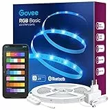 Govee Striscia LED 5 Metri, Bluetooth RGB LED Striscia Dimmerabile Colorati Controllo App