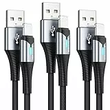 BLACKSYNCZE Cavo iPhone [3Pezzi 0.5M+2M+2M] Certificato MFi Caricatore iPhone Carica Rapida Nylon Cavo Lightning Compatibile con iPhone 14 13 12 11 Pro Max 13 12 Mini XR XS Max X 8 7 6s Plus SE 2020
