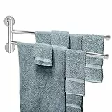 Portasciugamani a parete per bagno inclinabile Scaffale portasciugamani girevole (2 bracci)
