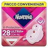Nuvenia - Assorbente Normal Ultra con Ali - Superficie Traspirante e Assorbenza Rapida - Confezione da 28 Assorbenti