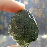 Natural Moldavite Czech Meteorite Impact Glass Beads Pietra Grezza Pietra di Cristallo YICHENGYIN (Size : 20-22g)