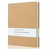Taccuino A5, quaderno con copertina rigida grande, 296 pp, 80 g/m², 21,3 x 14,5 cm (kraft)