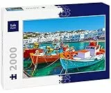 Lais Puzzle Porto con Barche a Mykonos 2000 Pezzi