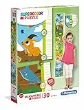 Clementoni Tiere Measure Me Puzzle-Animali nel proprio Habitat-30 pezzi, Multicolore, 20329