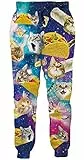Loveternal Unisex Pizza Gatto 3D Stampato Freschi Casual Allenamento Pizza Cat Pantaloni per Le Ragazze dei Ragazzi L