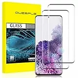 QUESPLE 2 Pezzi Pellicola Protettiva in Vetro Temperato per Samsung Galaxy S20 Plus 6,7 pollici, 3D Copertura Completa Protezione Schermo per Samsung S20 Plus, Supporto Impronta Digitale