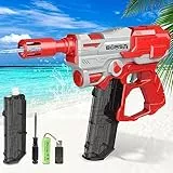 VATOS Pistola ad Acqua Elettrica, Automatiche con Portata di 32 Metri per Bambini e Adulti, Giocattolo ad Alta Capacità con 2 Caricatori, Estate Spiaggia all'apert