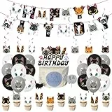 Decorazioni Compleanno Gatto Decoraciones Di Compleanno Gatto Deco Compleanno Gatto Palloncino Feste Gatto Palloncini Festa Gatto Topper Torta Gatto Striscione Compleanno Gatto Vortici Streamers
