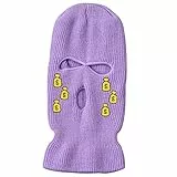 DAISHIAO 3-Fori Maschera lavorata a maglia intera copertura del collo Dollaro Ricamo Passamontagna Toasty Ragazzi Ragazze per Attività All'aperto Sci