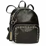 Pepe Jeans Zaino casual Camper in finta pelle, nero, 20 x 25,5 x 10 cm