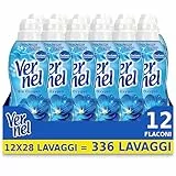 Vernel Blu Oxygen Ammorbidente Lavatrice Concentrato, Intensa Freschezza e Morbidezza, 12 Flaconi da 700 ml (336 Lavaggi) - 8400 g