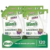 Winni's - Detersivo Lavatrice Ipoallergenico in Ecoformato, Fragranza Aleppo e Verbena, con Materie Prime di Origine Vegetale, 1500 ml x 4 Confezioni