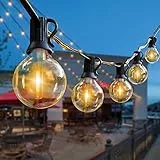 Naatsu 36.5M Catena Luminosa Esterno LED, Luci a Globo G40 per Patio a Risparmio Energetico con 62 Lampadine, Luci a Festone Collegabili a Sospensione Infrangibili Impermeabili per Giardino Esterno