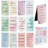 12pz Segnalibri Magnetici con Frasi Motivazionali Italiane Segnalibri Marmo Citazione Ispiratrici Segnalibri Regalo Laurea Amici Bambini Studenti Fine Anno Festa Insegnanti Marcatori di Pagina Clip