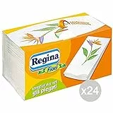 Set 24 REGINA Tovaglioli 38X38 Fiori Ripiegati Dec Accessorio Per La Cucina E La Tavola