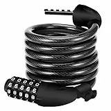 REHKITTZ Lucchetto per Bicicletta Lucchetto Bici Catena Bici 120cm/12mm Antifurto Combinazione Catena per Bicicletta MTB Monopattino Elettrico