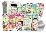 7th Heaven Set regalo idratante, 9 maschere per il viso, 1 maschera per capelli secchi e danneggiati e panno morbido per la pulizia, include maschere in foglio, maschere di argilla e maschere per il