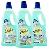Emulsio Ravviva Gres Detergente Pavimenti per Grès Porcellanato Lucido o Opaco Formula con Agente Antirideposito Protettivo Profumo di Fiori Bianchi e Ylang-Ylang a Lunga Durata - 3 Flaconi da 750ml