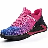 UCAYALI Scarpe Antinfortunistica Donna Leggere Scarpe da Lavoro Uomo Calzature Antinfortunistiche Sportive Rosa Rossa Gr.39