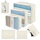 AiQInu 7 Pezzi Organizer Valigia, Set Organizer Per Valigia, Sacchetti Valigia Organizer, Organizer Valigia Salvaspazio per i Vestiti, Scarpe,Intimo