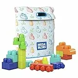 MEGA- Sacca Eco da 60 Blocchi a Base Vegetale Giocattolo per Bambini 1+Anni, GVX10