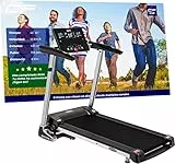 Tapis roulant intelligente pieghevole con Bluetooth T800, velocità massima 12,8 km/h, motore silenzioso da 2000 W, superficie di corsa 40 x 110 cm, cardiofrequenzimetro incorporato
