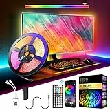 FUPT Striscia Led,(5M)Striscia RGB 5050, Controllo App e Telecomando IR, Musica Strip Led, Luci led Colorati per Camera da Letto Decorazioni Cucina TV Festa Bar[Classe di efficienza energetica A]
