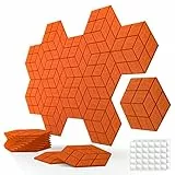 Pannelli Fonoassorbenti Soundsbay 12 pezzi 35x30x1 cm Pannelli Insonorizzanti Con nastro biadesivo trasparente Pannello acustico per Podcasting, Studi di Registrazione